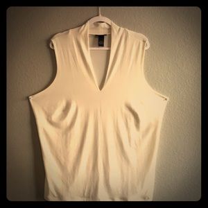 Lane Bryant XXL 22 24 Cream colored dressy top